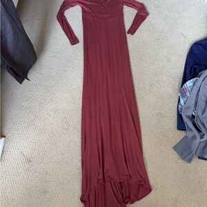 Elegant scoop neck maxi maternity dress size unknown